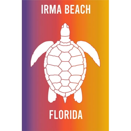 Irma Beach Florida Souvenir 2x3 Inch Fridge Magnet Turtle Design