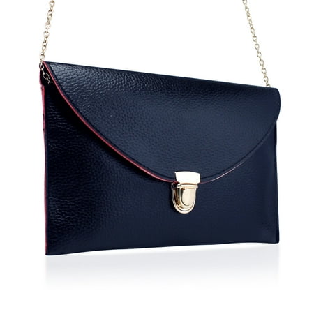 Fashion Women Handbag Shoulder Bags Envelope Clutch Crossbody Satchel Purse Leather Lady Messenger Hobo Bag - Midnight Blue