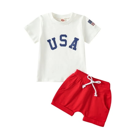Toddler Baby Boy 4th of July Outfits Short Sleeve Shirts Tops Shorts Set American Flag Independence Day Clothes 
Toddler Baby Boy 4th of July Outfits Short Sleeve Shirts Tops Shorts Set American Flag Independence Day Clothes