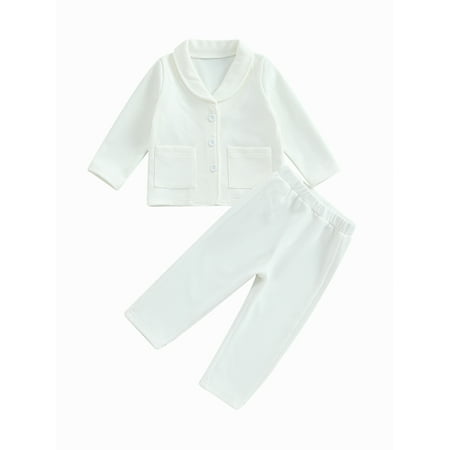 Wassery Baby Boys Clothes Long Sleeve Lapel Collar Tops with Elastic Waist Pants Set 6M 9M 12M 18M 24M 2T 3T Infant Summer Outfit
Wassery Baby Boys Clothes Long Sleeve Lapel Collar Tops with Elastic Waist Pants Set 6M 9M 12M 18M 24M 2T 3T Infant Summer Outfit