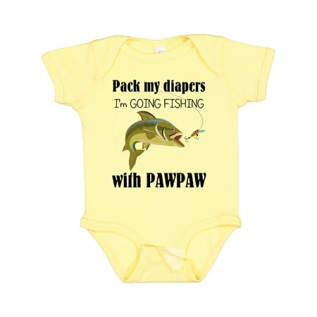 Inktastic Pack My Diapers I m Going Fishing with Pawpaw Gift Baby Boy or Baby Girl Bodysuit
Inktastic Pack My Diapers I m Going Fishing with Pawpaw Gift Baby Boy or Baby Girl Bodysuit