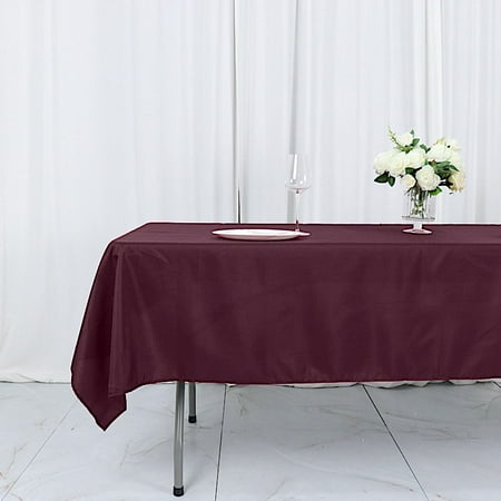 BalsaCircle 54 x 96 Polyester RECTANGULAR Tablecloth Table Linens Burgundy