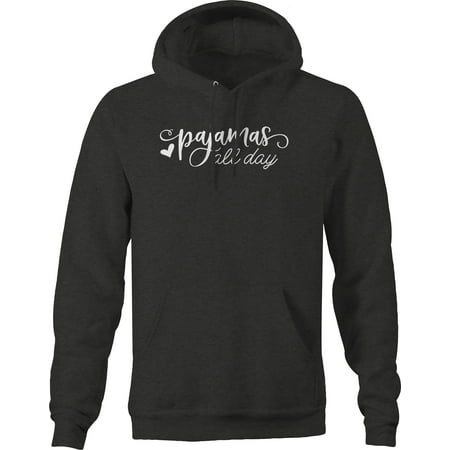 Pajamas all day lazy Sunday weekend sleep in Hoodie for Big Men 3XL Dark Gray