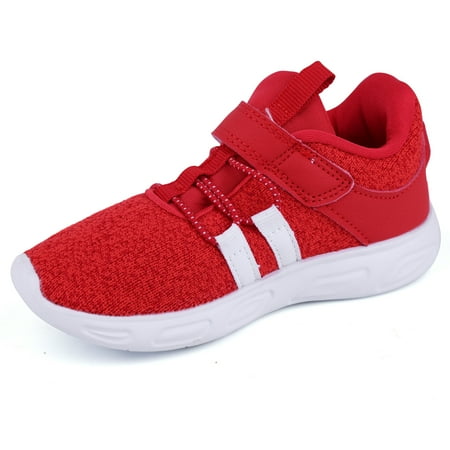 Girls Breathable Running Sneakers With Velcro & Laces