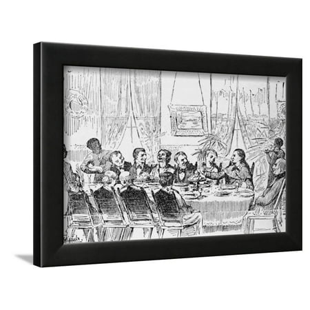 Davy Crockett at White House Meeting Framed Print Wall Art