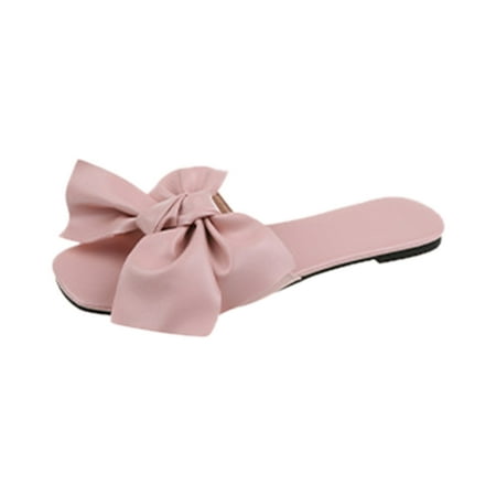 CYMMPU Women s Slippers Women s Summer Leisure Bowknot Slippers Single Shoes Flat Solid Color Sandals
CYMMPU Women s Slippers Women s Summer Leisure Bowknot Slippers Single Shoes Flat Solid Color Sandals