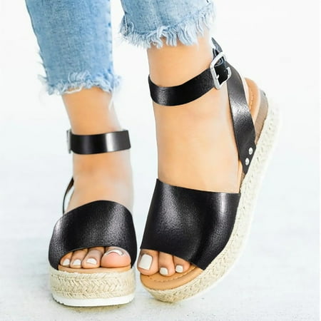 Cathalem Fashion Summer Women Sandals Thick Soles Wedge Heel Buckle Strap Fish Mouth Open Toe Solid Teal Sandals for Women Size 9 Black 8.5
Cathalem Fashion Summer Women Sandals Thick Soles Wedge Heel Buckle Strap Fish Mouth Open Toe Solid Teal Sandals for Women Size 9 Black 8.5