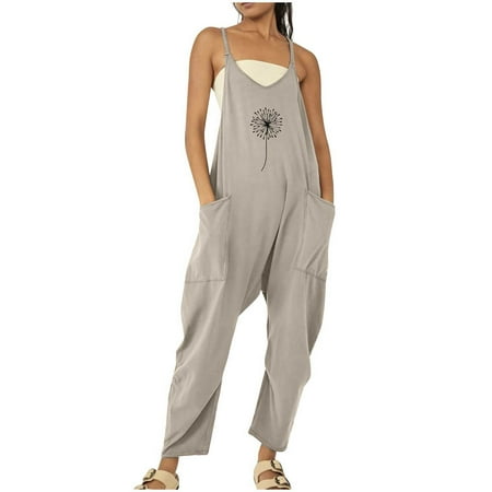 CQCYD Jumpsuits for Women Women s Sleeveless Spaghetti Strap Jumpsuits Stretchy Wide Leg Rompers with Two Pockets Summer Printed Cold Shoulder Jumpsuit Beige 2XL #11
CQCYD Jumpsuits for Women Women s Sleeveless Spaghetti Strap Jumpsuits Stretchy Wide Leg Rompers with Two Pockets Summer Printed Cold Shoulder Jumpsuit Beige 2XL #11