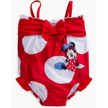 Disney Minnie Mouse Bow Swimsuit for Baby Red - Size 6-9 Months