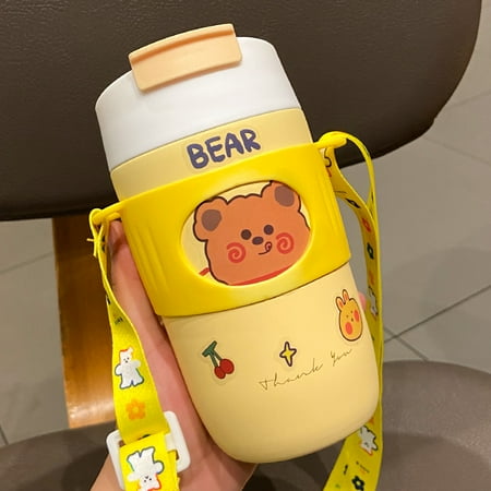 Homeex Net Celebrity Creative Cartoon Straw Thermos Cup Yellow Add lanyard 480ml
Homeex Net Celebrity Creative Cartoon Straw Thermos Cup Yellow Add lanyard 480ml