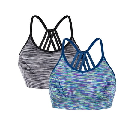 YouLoveIt 2pcs Women Sports Bra Padded Seamless Workout Bras with Removable Pad Crisscross Back Yoga Bras for Yoga Gym Workout Fitness
YouLoveIt 2pcs Women Sports Bra Padded Seamless Workout Bras with Removable Pad Crisscross Back Yoga Bras for Yoga Gym Workout Fitness