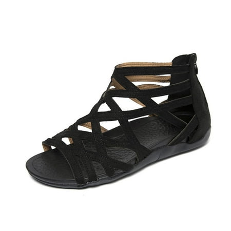 hgsbede Womens Shoes Clearance Flat Lace Open-toe Women s Shoes with Zipper Roman Women s Sandals
hgsbede Womens Shoes Clearance Flat Lace Open-toe Women s Shoes with Zipper Roman Women s Sandals