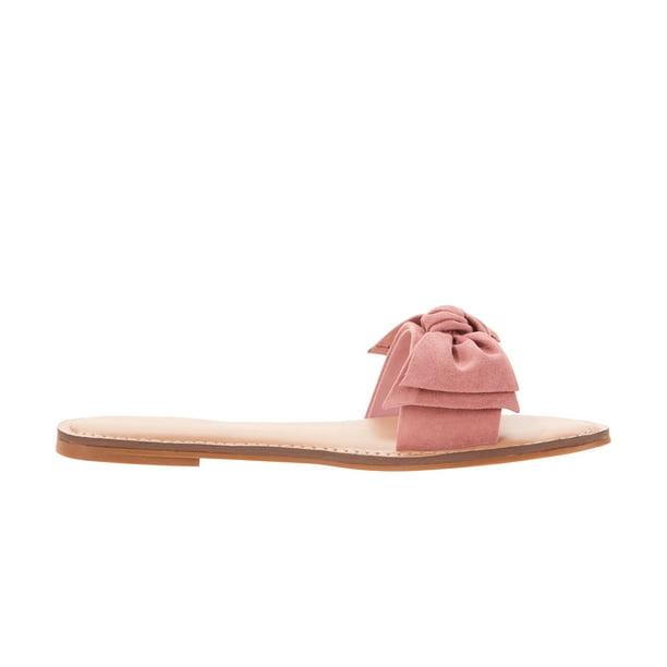 Time and Tru Women's Bow Slide Sandal