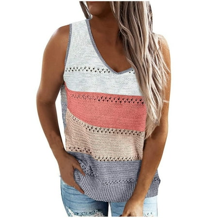 Pianpianzi Dark Top Womens Christmas Tops for Women plus Size Bra inside Top Women s Casual Comfortable Knit V-neck Splicing Pleated Sleeveless Vest Tops
Pianpianzi Dark Top Womens Christmas Tops for Women plus Size Bra inside Top Women s Casual Comfortable Knit V-neck Splicing Pleated Sleeveless Vest Tops