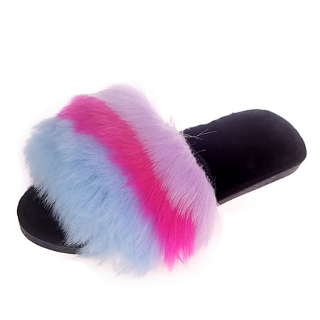 Wesracia women s shoes Women s Fashion Color Mixed Color Furry Slip-on Feet Flat Warm Slippers Women Shoes for ladies summer
Wesracia women s shoes Women s Fashion Color Mixed Color Furry Slip-on Feet Flat Warm Slippers Women Shoes for ladies summer