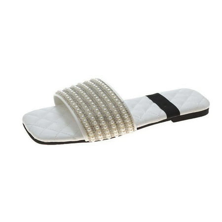Women s Flat Sandals Slip-on Style Peep Toe Casual Shoes with Rubber Sole Summer Beach Supply 38 White
Women s Flat Sandals Slip-on Style Peep Toe Casual Shoes with Rubber Sole Summer Beach Supply 38 White