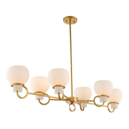 Kalco Lighting Ascher 6-light Transitional Glass Island Light in Winter Brass
Kalco Lighting Ascher 6-light Transitional Glass Island Light in Winter Brass