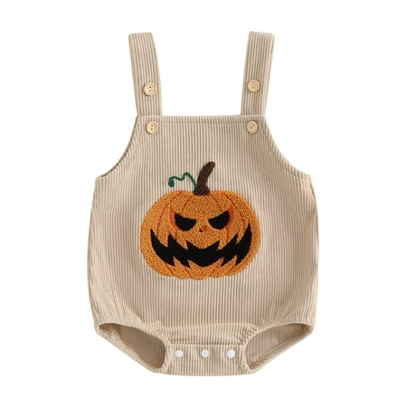 Hirigin Baby Halloween Overalls Pumpkin Embroidery Sleeveless Corduroy Romper
Hirigin Baby Halloween Overalls Pumpkin Embroidery Sleeveless Corduroy Romper
