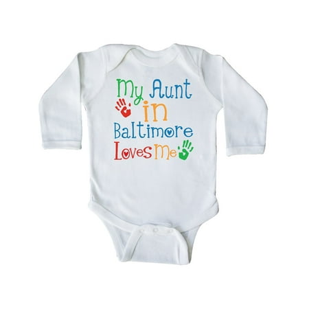 Inktastic My Aunt in Baltimore Loves Me Gift Baby Boy or Baby Girl Long Sleeve Bodysuit
Inktastic My Aunt in Baltimore Loves Me Gift Baby Boy or Baby Girl Long Sleeve Bodysuit