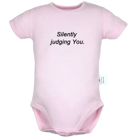 Silently Judging You Funny Rompers For Babies Newborn Baby Unisex Bodysuits Infant Jumpsuits Toddler 0-24 Months Kids One-Piece Oufits (Pink 12-18 Months)
Silently Judging You Funny Rompers For Babies Newborn Baby Unisex Bodysuits Infant Jumpsuits Toddler 0-24 Months Kids One-Piece Oufits (Pink 12-18 Months)