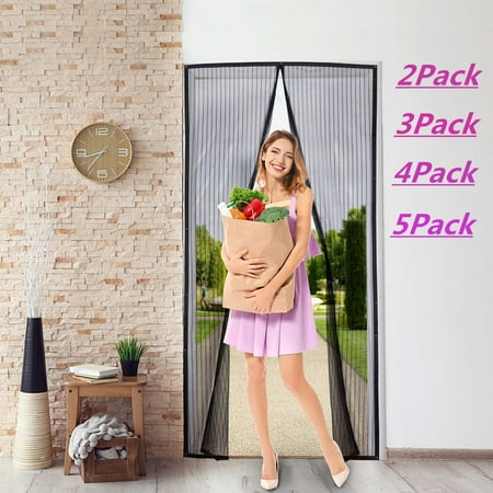2 Pack Magnetic Screen Door with Heavy Duty Mesh Curtain and Full Frame Hook&Loop FITS Door Size up to 36 -82 Max
2 Pack Magnetic Screen Door with Heavy Duty Mesh Curtain and Full Frame Hook&Loop FITS Door Size up to 36 -82 Max