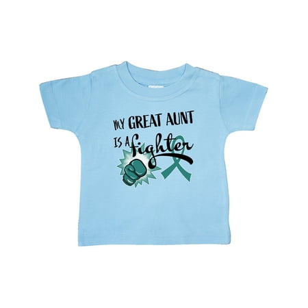 Inktastic Ovarian Cancer Awareness My Great Aunt is a Fighter Gift Baby Boy or Baby Girl T-Shirt
Inktastic Ovarian Cancer Awareness My Great Aunt is a Fighter Gift Baby Boy or Baby Girl T-Shirt