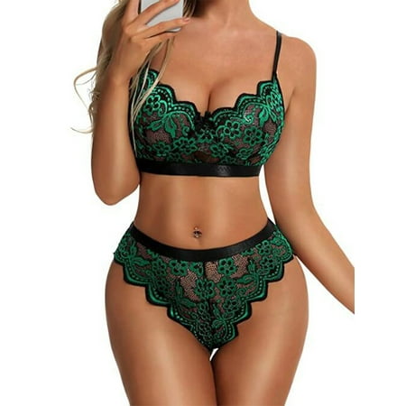Cktzo Womens Sexy Lingerie Lace Bra Thong Underwear Set Babydoll Nightwear Sleepwear
Cktzo Womens Sexy Lingerie Lace Bra Thong Underwear Set Babydoll Nightwear Sleepwear