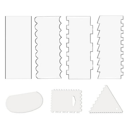 7 Pcs Icing Smoother Cake Scraper Set Frosting Cake Spatula Decorating Comb Tool Scraper Cake Tools DIY