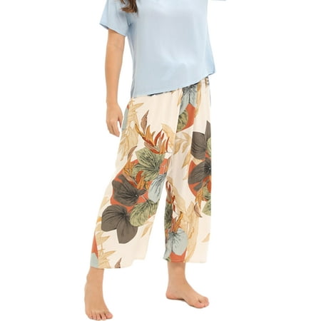 Bomotoo Ladies Nightwear Short Sleeve Sleepwear Floral Print Pajamas Sets Baggy Nightgown Home Clothes Lounge Set Blue L
Bomotoo Ladies Nightwear Short Sleeve Sleepwear Floral Print Pajamas Sets Baggy Nightgown Home Clothes Lounge Set Blue L