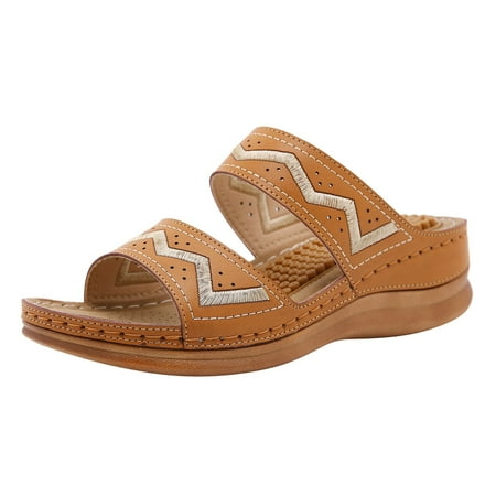 CieKen Women Summer Slip-On Wedges Beach Open Toe Breathable Sandals Embroidery Shoes
CieKen Women Summer Slip-On Wedges Beach Open Toe Breathable Sandals Embroidery Shoes