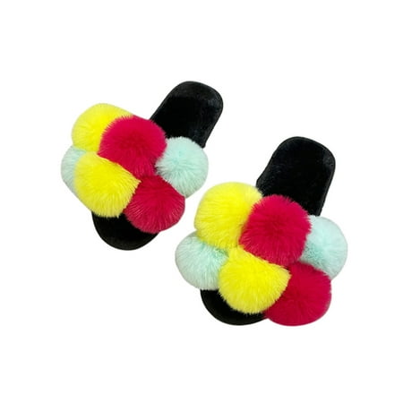 Crocowalk Women Winter Shoe Plush Lining Fuzzy Slipper Color Block Fluffy Slides Breathable Open Toe Flats Womens Warm Slip-ons Slippers Yellow 7-7.5
Crocowalk Women Winter Shoe Plush Lining Fuzzy Slipper Color Block Fluffy Slides Breathable Open Toe Flats Womens Warm Slip-ons Slippers Yellow 7-7.5