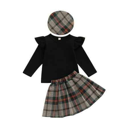 Binpure Baby Long Sleeve Tops + Skirt + Hat Plaid Print Ruffle Decoration Spring Clothing
Binpure Baby Long Sleeve Tops + Skirt + Hat Plaid Print Ruffle Decoration Spring Clothing