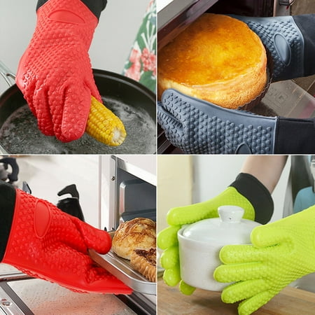 Lengthened Plus Cotton Thickened Silicone Heat Insulation Five Finger Baking Anti Scalding Non Microwave Gloves Hot Sale
Lengthened Plus Cotton Thickened Silicone Heat Insulation Five Finger Baking Anti Scalding Non Microwave Gloves Hot Sale