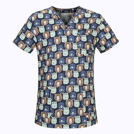 Hvyesh Summer Savings Clearance! Plus Size Tops for Women Scrubs Womens Working Uniform Nursing Uniform With Pockets Short Sleeve Printed Blouse Blue Scrubs for women M
Hvyesh Summer Savings Clearance! Plus Size Tops for Women Scrubs Womens Working Uniform Nursing Uniform With Pockets Short Sleeve Printed Blouse Blue Scrubs for women M