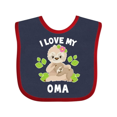 Inktastic Cute Sloth I Love My Oma with Green Leaves Gift Baby Boy or Baby Girl Bib
Inktastic Cute Sloth I Love My Oma with Green Leaves Gift Baby Boy or Baby Girl Bib