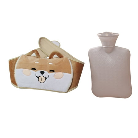 

Rdeuod Kitchen Gadgets Cute Shiba Inu Hot Water Bottle Belt Set Rubber Hot Water Bottle To Relieve Pain and Warmth in Home
