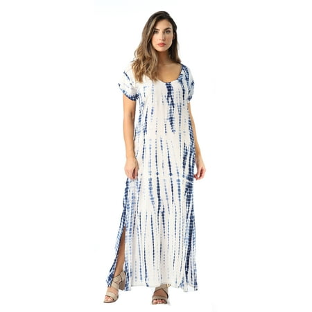 Riviera Sun Casual Short Sleeve Maxi Dress with Side Slit 21771-CHR-L (Navy / White Medium)
Riviera Sun Casual Short Sleeve Maxi Dress with Side Slit 21771-CHR-L (Navy / White Medium)