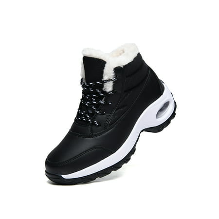 Snow Boots for Womens Faux Winter Snow Boots Outdoor Hiking Boots Platform Shoes