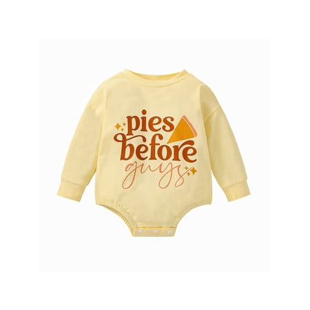 Sunisery Toddler Baby Girls Boys Thanksgiving Day Sweatshirt Romper Pie Letter Print Casual Long Sleeve Jumpsuit
Sunisery Toddler Baby Girls Boys Thanksgiving Day Sweatshirt Romper Pie Letter Print Casual Long Sleeve Jumpsuit