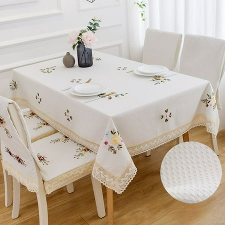 

Symmdiet New Chinese Style Classical Chinese Style Chinese Style Tablecloth Coffee Table Table Cloth Pad Round Table Square TV Cabinet Pastoral Retro Cover Cloth