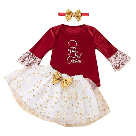 Uvwlwu Christmas Outfits for Baby Girls 3PCS Velvet Red Lace Romper Tutu Skirt Outfits Clothes Headband Set Christmas Gifts(Size:6-9 Months)
Uvwlwu Christmas Outfits for Baby Girls 3PCS Velvet Red Lace Romper Tutu Skirt Outfits Clothes Headband Set Christmas Gifts(Size:6-9 Months)