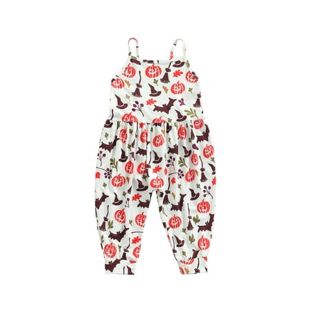 Toddler Baby Girl Halloween Jumpsuit Outfits Kids Pumpkin Skull Ghost Sleeveless Strap Romper Long Pants Clothes
Toddler Baby Girl Halloween Jumpsuit Outfits Kids Pumpkin Skull Ghost Sleeveless Strap Romper Long Pants Clothes