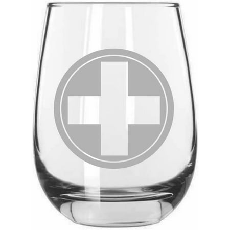 33rd Infantry Division Military Etched 15.25oz Libbey Stemless Wine Glass