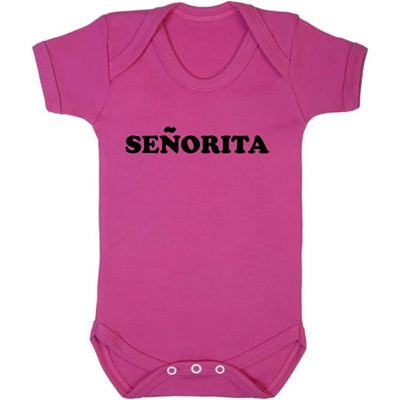 Senorita Cotton Baby Bodysuit One Piece Hot Pink 6 Months
