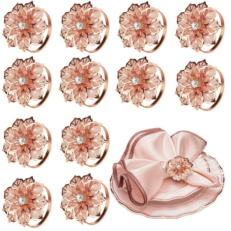 OUNAMIO Set Of 12 High-End Stainless Steel Flower Napkin Rings - Elegant Metal Rings
OUNAMIO Set Of 12 High-End Stainless Steel Flower Napkin Rings - Elegant Metal Rings