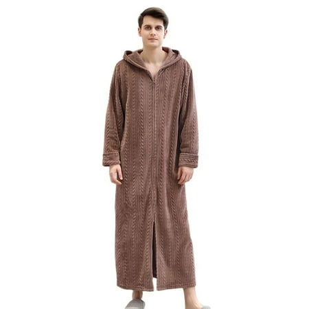 Women & Men Long Zipper Bathrobe Flannel Robes Winter Warm Housecoat Nightgown Sleepwear Pajamas Chocolate L
Women & Men Long Zipper Bathrobe Flannel Robes Winter Warm Housecoat Nightgown Sleepwear Pajamas Chocolate L