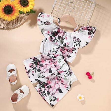 Fidelma Girls Outfits&Set Newborn Baby Girls Two-peice Set One Shoulder Butterfly Sleeve Short Set Outfit Purple-120
Fidelma Girls Outfits&Set Newborn Baby Girls Two-peice Set One Shoulder Butterfly Sleeve Short Set Outfit Purple-120