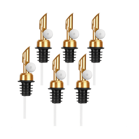 6 PCS Liquor Bottle Pourers Weighted Stainless Steel Pourer Spouts Auto Flip Olive Oil Dispenser Spout Gold
6 PCS Liquor Bottle Pourers Weighted Stainless Steel Pourer Spouts Auto Flip Olive Oil Dispenser Spout Gold