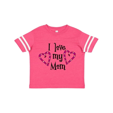 Inktastic I Love My Mom- Hearts Gift Toddler Boy or Toddler Girl T-Shirt