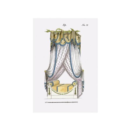 French Empire Bed No. 11 Print (Unframed Paper Print 20x30)